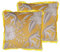 Trendy Dekokissen im 2er Set Affenmotiv 45 x 45 cm Polsterbezug gelb/weiß Manju