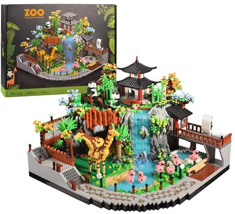TEXXXIAN Zoo Micro Mini Bricks Desert Building Blocks,Creative Ideals Zoological Park Architecture Toy Present Model for Adults and Kids Age of 14+ 5000 PCS