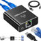 Ethernet Splitter 1 to 2 - 1000Mbps Gigabit Network Switch with USB-C Power Cable (2 Ports Working Simultaneously)