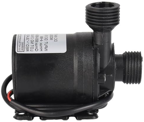 QAVLXIE Ultra tyst bärbar dränkbar trädgårdspump med borstlös motor, 12 V, 800 l/h, 5 m, för kylning, fontäner, värmare