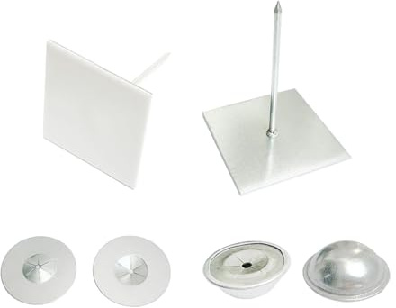 HXymxkeqi 330 PCS / 110Set Self Stick Insulation Pins 2-1/2inch, 1.5 Inch Self Locking Washers Round 7/8 Inch Aluminum Insulation Hangers Cap Washers for Foam Board Wall Floor Ceiling
