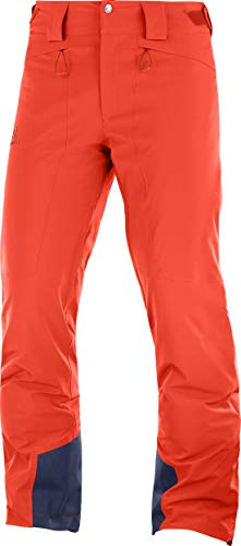 Salomon Pantalon de Ski pour Homme, ICEMANIA PANT M, Jersey, RougeRouge (Cherry Tomato)2XL