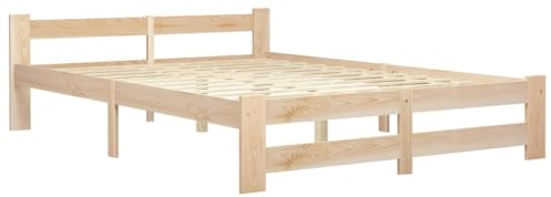 vidaXL Massivholzbett Bett Holzbett Bettgestell Bettrahmen Lattenrost Doppelbett Schlafzimmerbett Schlafzimmermöbel Kiefer 160x200cm