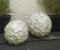 terracotta-toepfe-de NEU !! B-Ware !! Winterfeste Kugel mit Rosenmuster ø ca. 16 cm aus Steinzeug Keramik, beige glasiert Deko Garten