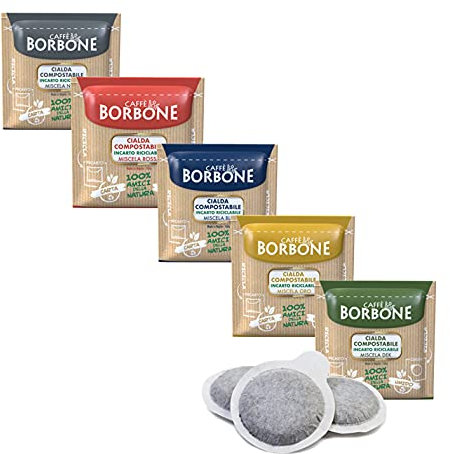 150 cialde Borbone mix ( 30 oro, 30 dek, 30 blu, 30 red, 30 nere)+ in omaggio una tovaglietta colazione colori della costiera
