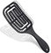 Vinabo Brosse à Cheveux Démêlante - Ne Tire Pas Professionnelle Incurvée Ventilée pour Cheveux Mouillés et Secs, Brosse de Massage, pour Femme, Homme & Enfant, Noir