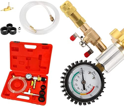 Engine Radiator Cooling System Coolant Vacuum Purge & Refill Tool Kit Set Automotive Pneumatic Antifreeze Filler