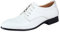 ANUFER Herren Echtes Leder Kleider Schuhe Formell Geschäft Derby Schnürsenkel Weiß SN01055 EU42