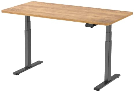 StandXT Schreibtisch höhenverstellbar elektrisch D06, 2 Motoren, Höhe 62-128cm, Kollisionsschutz, 100 kg Traglast, Memoryfunktion