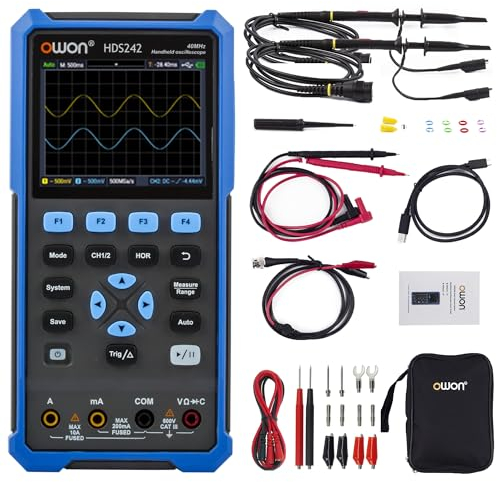 HDS242 OWON Oszilloskop 2 in 1 40MHz Bandbreite Handheld Oszilloskop Zwei Kanäle mit 3,5 Zoll LCD Auto-Kalibrierung Funktion