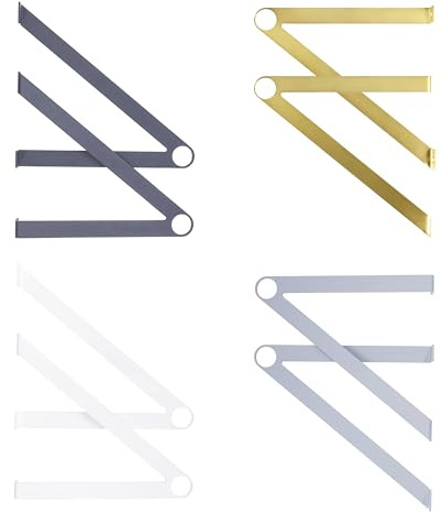 Natural Goods Berlin 2x Perchero de Pared GARD REINICKENDORF | Montaje en Pared | Soportes de Barra de Ropa de Metal en Blanco | Sin Barra Redonda | Ideal para Barras de Ropa de 30 mm | Percheros