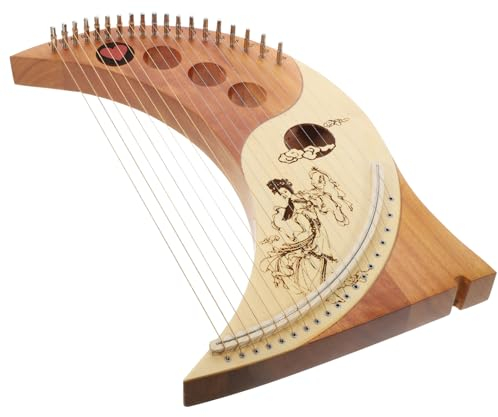 BESTonZON Saitige Holz-lyra-harfe Mit Metallsaiten Tragbares Saiteninstrument Für Finger-play Melodische Klänge Als Geschenk Ersatzsaiten