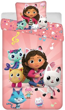 Jerry Fabrics - Juego de cama (100 % algodón, funda nórdica de 140 x 200 cm, incluye funda de almohada de 65 x 65 cm)