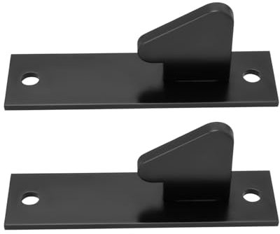 YINETTECH 2pcs Steel Spare Bolt On Gate Catch Latch Keep Door Strike Plate Catch Ring Hole Spacing 62mm Length 76mm Width 21mm Compatible with Suffolk Latch Keep