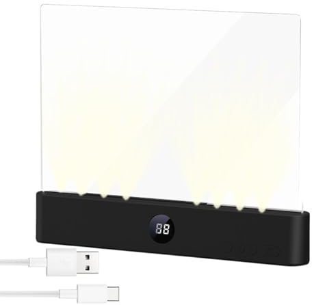 Luce per libro, dimmerabile, pannello trasparente a 3 colori, luce da lettura portatile, lampada notturna a LED, per donne, bambini, lettori, casa, viaggi, dormitorio, ufficio, scuola, camera da