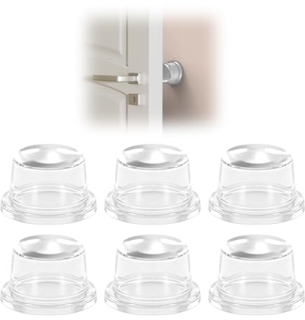 GOINGSKY 6 Pcs Topes Para Puertas Suelo, 40mm Tope Puertas Suelo Transparentes Para Puertas para Muebles y Protección de Paredes