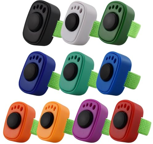 Zestivra Clicker D'entraînement pour Animaux De Compagnie – Ensemble D'entraînement À Anneaux 10 Pièces, Équipement Comportemental, Aide À L'obéissance Animale, Dispositif Sonore pour Bagues | 1