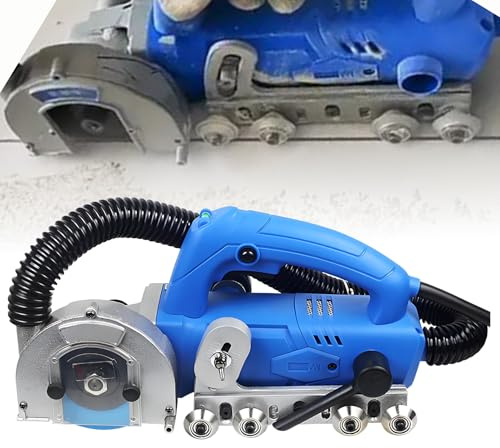 ExoticaBlend Máquina Eléctrica para Limpiar Juntas de Azulejos, 1200W, Limpiadora Eléctrica de Juntas, Limpiadora de Juntas, Sin Polvo, con Profundidad Ajustable C