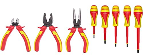 KS Tools 117.1105 Jeu de Pinces et Tournevis à Poignée bi-composants 1000 V