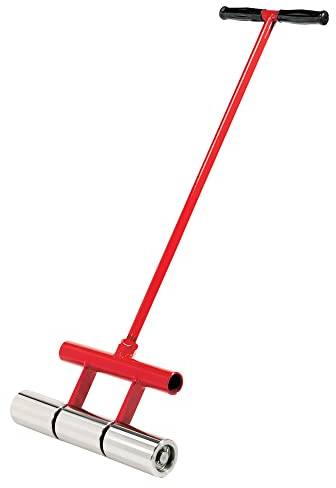 ROBERTS 10-935 35-Pound Lightweight Vinyl, Linoleum and Carpet Flooring Roller with Chrome-Plated Rollers, Insert Axles and Removable Handle for Easy Storage