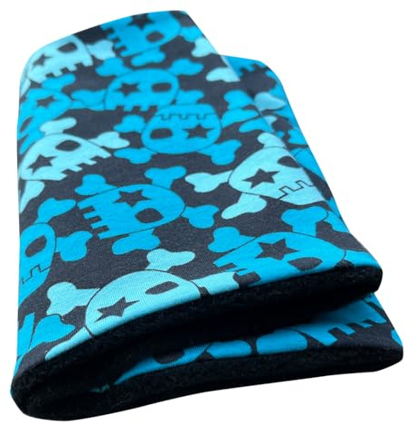 Warmer WOLL Gallina avispas bufanda, bufanda con divertidos Skulls Azul/Negro, Interior Forro Polar para Niños y Niñas, 20141121