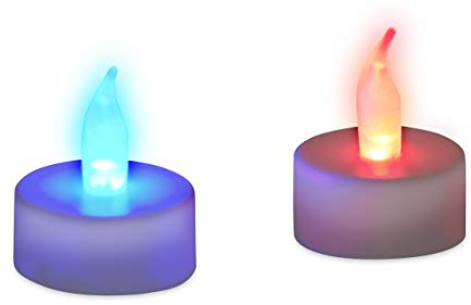Relaxdays 96er Set LED Teelichter Farbwechsel, flammenlose Deko, Batteriebetrieben, elektronische Stimmungslichter, bunt