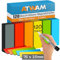ATWAM 120 Magnetstreifen Beschreibbar - 75 x 25 mm - 6 Farben - Scrum & Kanban - Beschreibbare Magnete - Für Whiteboard, Magnettafel, Magnetwand & Kühlschrank