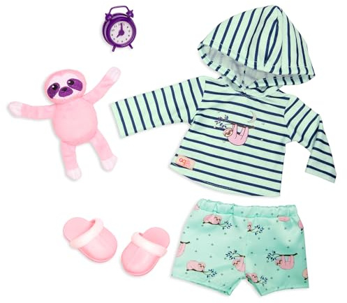 Our Generation 18-Inch Doll Pajama Outfit, Sleepy Sloth Sleepwear Set