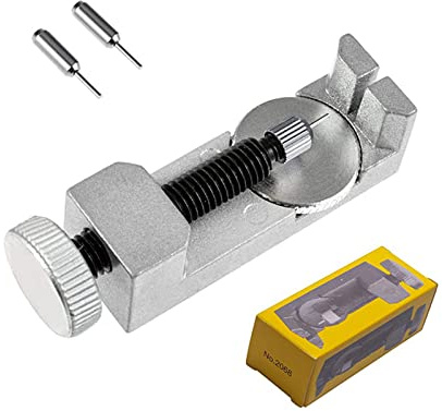 LZZEM Klockarmband justering verktygssats – länkborttagningssats med 3 extra stift borttagningsverktyg för armband länkstift borttagning och klockstorlek