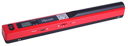 MytaYtTragbarer Handskanner Im A4-format Mit 900 DPI JPG/PDF-format LCD-Anzeige Für Geschäftsbelege Bücher Tragbarer Handhållen Dokumentstab-Scanner Batteribetriebener Scanner, Rot