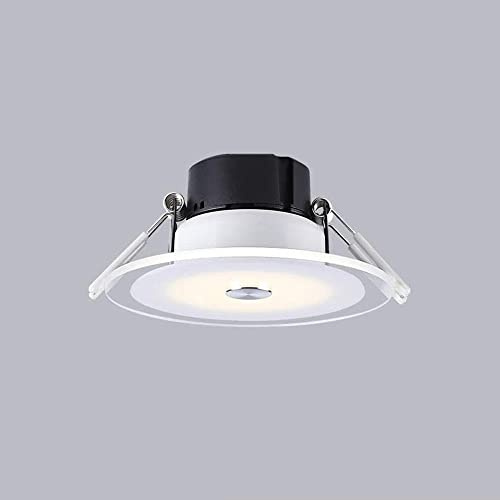 5/7/9W Luz de techo empotrada 3000,4000,6000K Lámpara de panel de luz empotrable seleccionable for el hogar(7W,Tricolor)