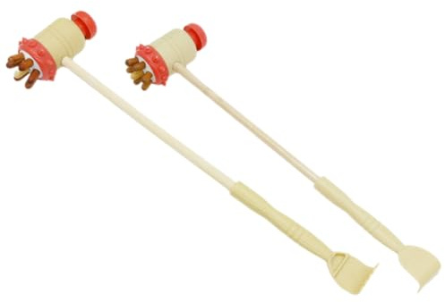 VALICLUD 2piezas Martillo de Masaje de Madera Masajeador de Espalda Portátil Masajeadores Manuales para Relajación Muscular Uso Casa o Gimnasio