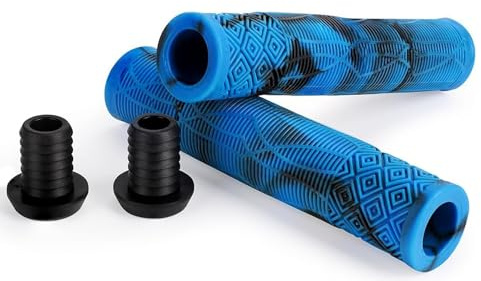 ARYIMYDP 1 Paire Poignée VTT 160mm Antidérapante, Poignée Guidon pour Vélo/Trottinette Freestyle, Ergonomique en Caoutchouc Dense, Compatible 22mm