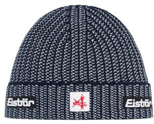 Eisbär Mütze Herren & Damen Sorrak Ski Austria Blau - Merino Wintermütze Unisex mit Fleece schützt vor Kälte und Wind - Strickmütze atmungsaktiv thermoregulierend Wintermütze warm Skimütze Haube