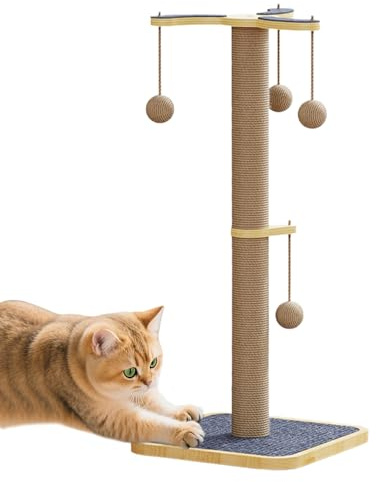Poste rascador, Postes Altos para Gatos de Interior, Protector de Muebles, Suministros para Mascotas, Juguetes interactivos para estimulación, Escalada, Alfombra, Suelo, sofá, Puerta de Pared