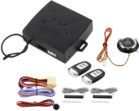 Drfeify Car Alarm System, ABS Plastic, Remote Start Engine with Keyless Entry and Anti-Theft Features for Universal Vehicles