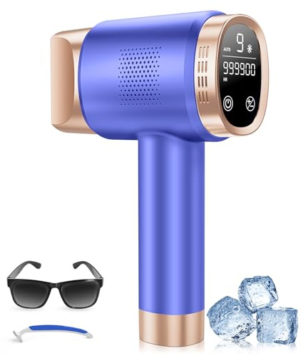 Beauris IPL Laser Hair Removal Device for Women Men, Painless Ice-Cooling Hair Remover Machine, 3 Functions, 9 Levels, at-Home Salon & Long Lasting Results for Face Bikini Line Armpit Leg Body