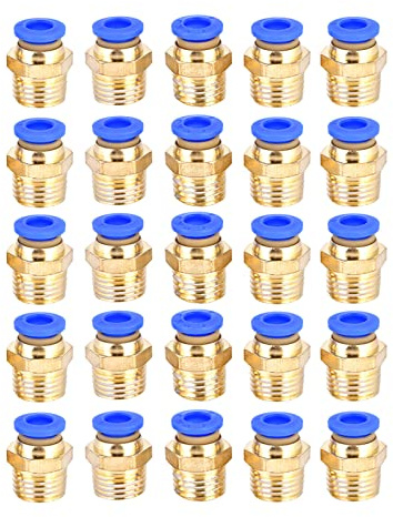 25pcs Steckverbinder G1 / 4 Schnellsteckverbinder Pneumatische Push Schnellkupplung Adapter pc6-02