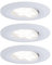 Paulmann 99931 LED Einbauleuchte Calla rund 3er Set incl 3x5.2 W IP65 dimmbar Einbaustrahler Weiß matt Schranklicht Kunststoff Einbaulampe 4000K