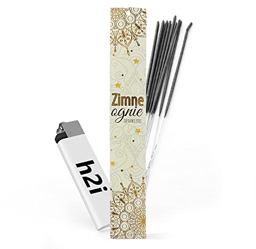 h2i Wunderkerzen | 50 Stück | 18 cm | Brenndauer ca. 35 Sek | Geburtstagskerzen Sprühkerze Spritzkerze Sternenspritzer und Funkenzauber für Party Hochzeit Silvester Geburtstag | Kat F1