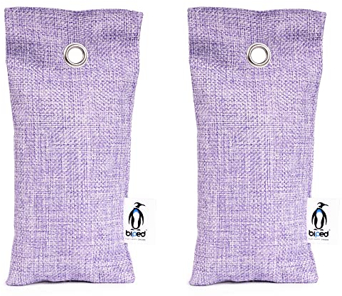 biped FRESH! Cuscino per scarpe con carbone attivo di bambù contro l'odore dei piedi - Asciugascarpe naturale - Rimuovi odori per scarpe dall'odore sgradevole z2811(2 pezzi, viola)