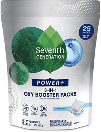 Seventh Generation Oxy Booster Fragrance Free Clothes Stain Remover (Pack of 25)