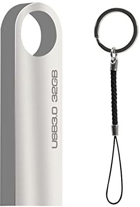 Chiavetta USB 3.0 32 GB, Mini PenDrive 3.0 32Giga Metallo USB Flash Drive USB Key 32gb per PC, Laptop, ecc(Argento)