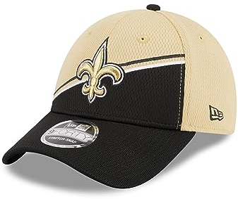 New Era New Orleans Saints NFL 2023 Sideline Beige Black 9Forty Stretch Snapback Cap - One-Size