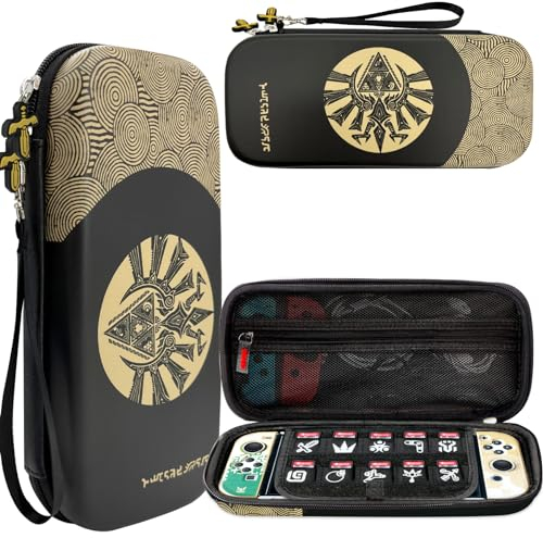 CHIKIXSON Etui Protection Switch, Etui Rigide pour Switch et Switch OLED Accessoires, Protable Coque Switch, Noir