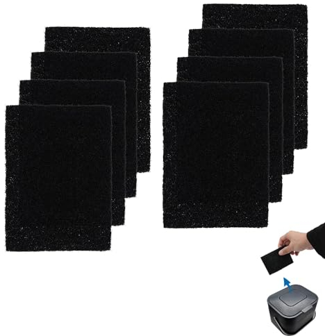 DGHOME 8Pcs Compost Bin Filters, Carbon Odour Filter for Joseph Food Waste Caddy and Bins Replacement Filters Charcoal Rectangle Activated Pad Kitchen, DGHOME-hxthm