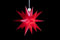 Sterntaler Dekostern | Weihnachtsstern Mini-Stern | Kunststoff | 18-Zacker | Rot | 12cm | Innen | LED | Batterie | mit Timer