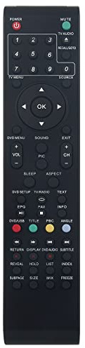 VINABTY 508823 Replacement Remote Control fit for AWA TV/DVD Remote Control 508823,MSDV2611-O3,MSDV2611-03 fit for Logik L26DIGB10,L26DVDB10,L26DVDB20 for Dyon Enter 40,Enter 32,Sigma 22,Sigma 24