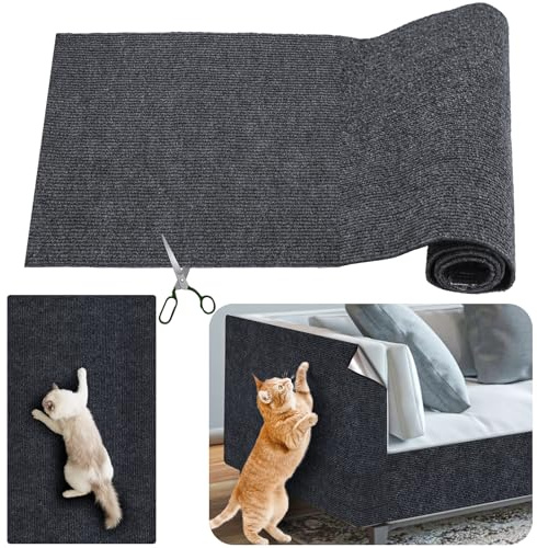 Cat Scratching Mat 30 x 100 cm, Self Adhesive Furniture Protector | Trimmable cat scratching material for walls, sofas, carpets and chairs, helping protect furniture from claw marks