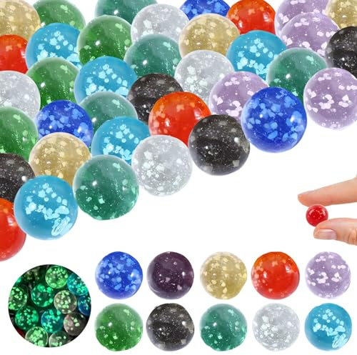 FAINCA 20 Piezas Canicas Fluorescentes De Cristal Para Decoración Del Hogar, Canicas Grandes Luminosas Pinball, Vidrio Colorido Para Juegos De Pista De Mármol